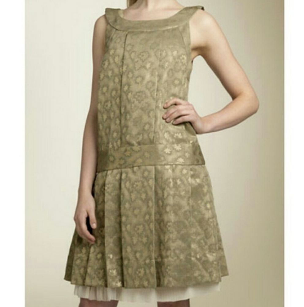 Marc By Marc Jacob's Gold Pleated Drop Wai…